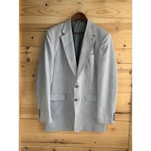 Oakton Ltd. 42XT‎ Sports Coat Blazer Jacket Polyester Wool Silk Blend Blue